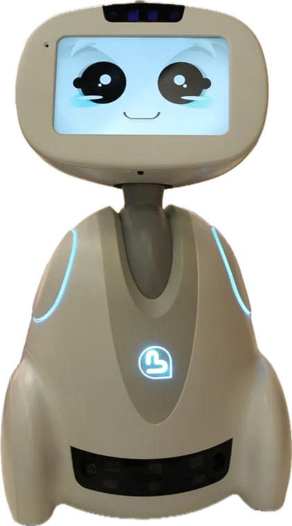Buddy。顔の画面に目が表示された小型のロボット