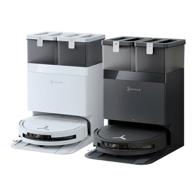 ECOVACS DEEBOT T50S OMNI の本体とステーション（白・黒）