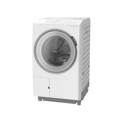 日立のドラム式洗濯乾燥機 ビッグドラム BD-SX130M（左開き・ホワイト）の正面斜めからの全体（楽天市場 PREMOA 楽天市場店 の商品画像）