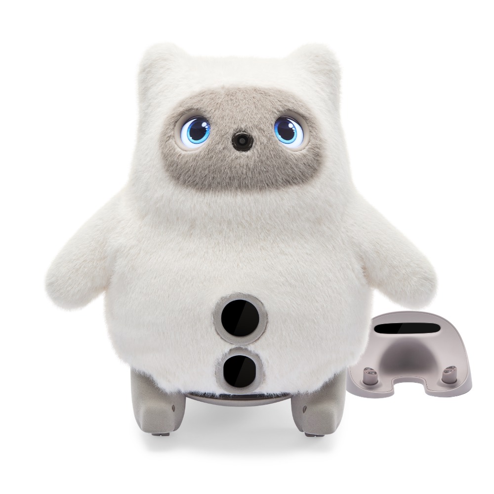 SwitchBot KATAフレンズ(Noa・白)の正面と充電ベース