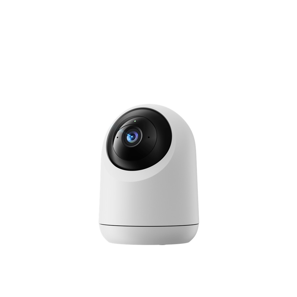 SwitchBot 見守りカメラPlus 5MP の本体を斜め前から見た外観